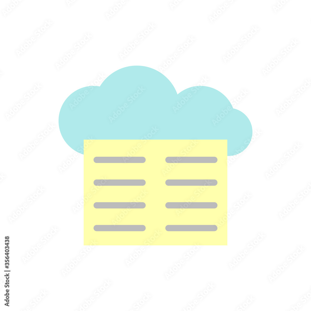Poster cloud, book icon. simple color vector elements of internet storage icons for ui and ux, website or m
