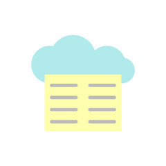 Cloud, book icon. Simple color vector elements of internet storage icons for ui and ux, website or mobile application