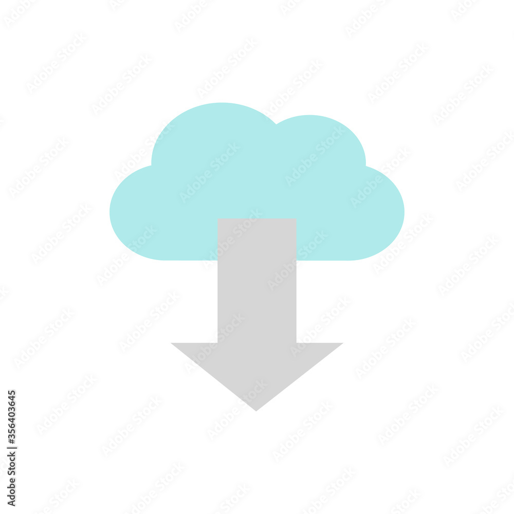 Poster cloud, arrow, download icon. simple color vector elements of internet storage icons for ui and ux, w