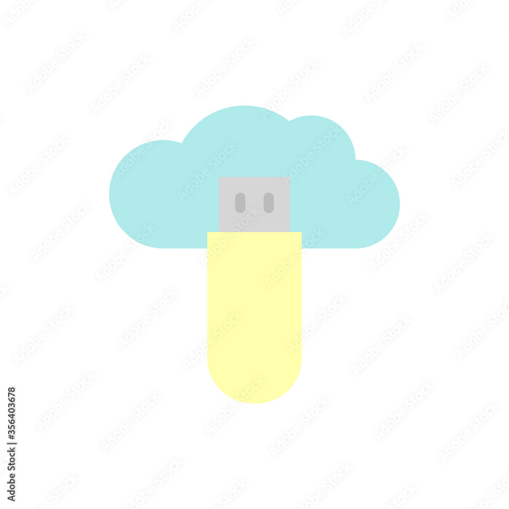 Poster cloud, flashcard icon. simple color vector elements of internet storage icons for ui and ux, website