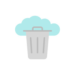 Cloud, trash icon. Simple color vector elements of internet storage icons for ui and ux, website or mobile application