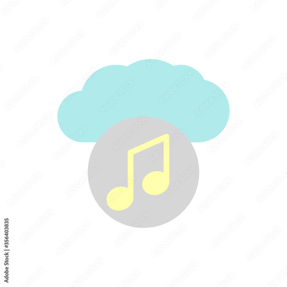 Aufkleber cloud, note icon. simple color vector elements of internet storage icons for ui and ux, website or m