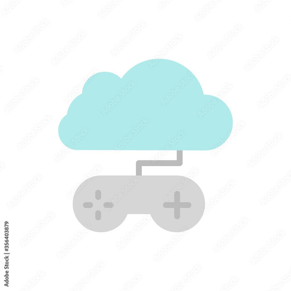 Aufkleber cloud, joystick icon. simple color vector elements of internet storage icons for ui and ux, website 