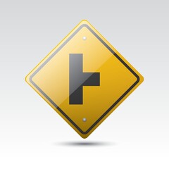 side road right sign