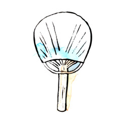手描きイラスト：団扇