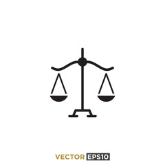 Scales Icon Design Vector Template