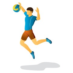 man playing volleyball