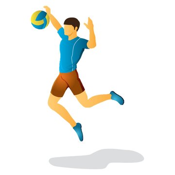 Man Playing Volleyball