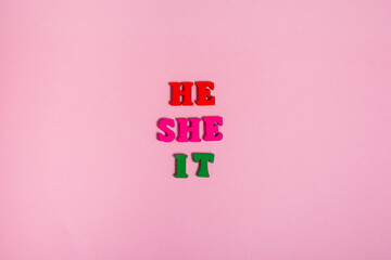 pronouns with colored letters