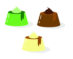 プリン　抹茶とチョコレート味セット