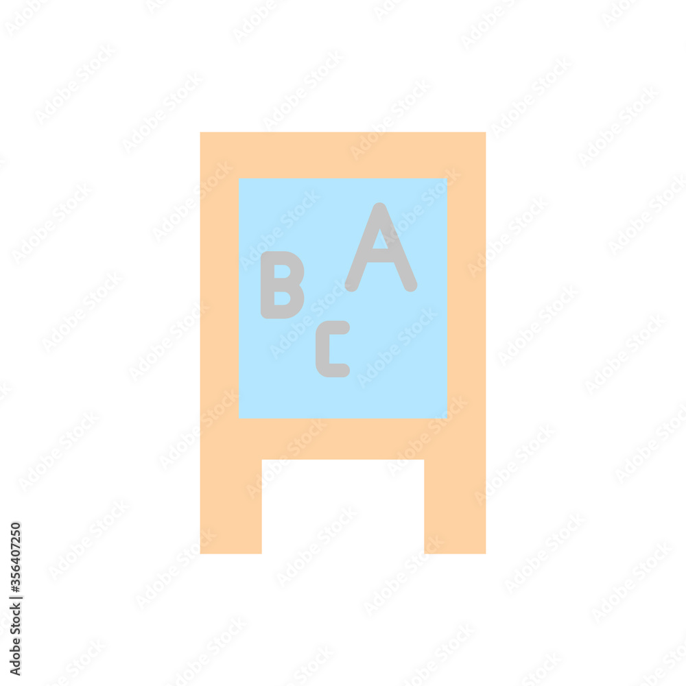Poster board, letters icon. simple color vector elements of kindergarten icons for ui and ux, website or mo