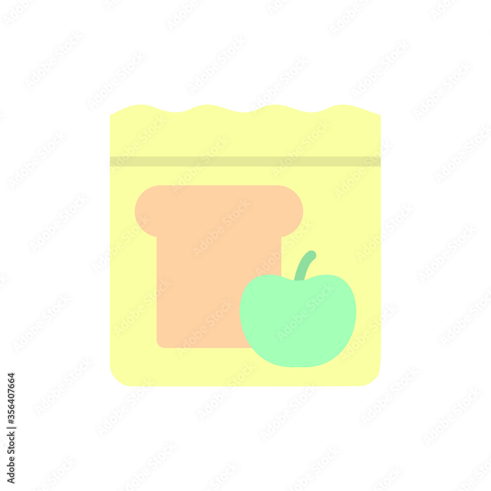 Poster bread, apple icon. simple color vector elements of kindergarten icons for ui and ux, website or mobi