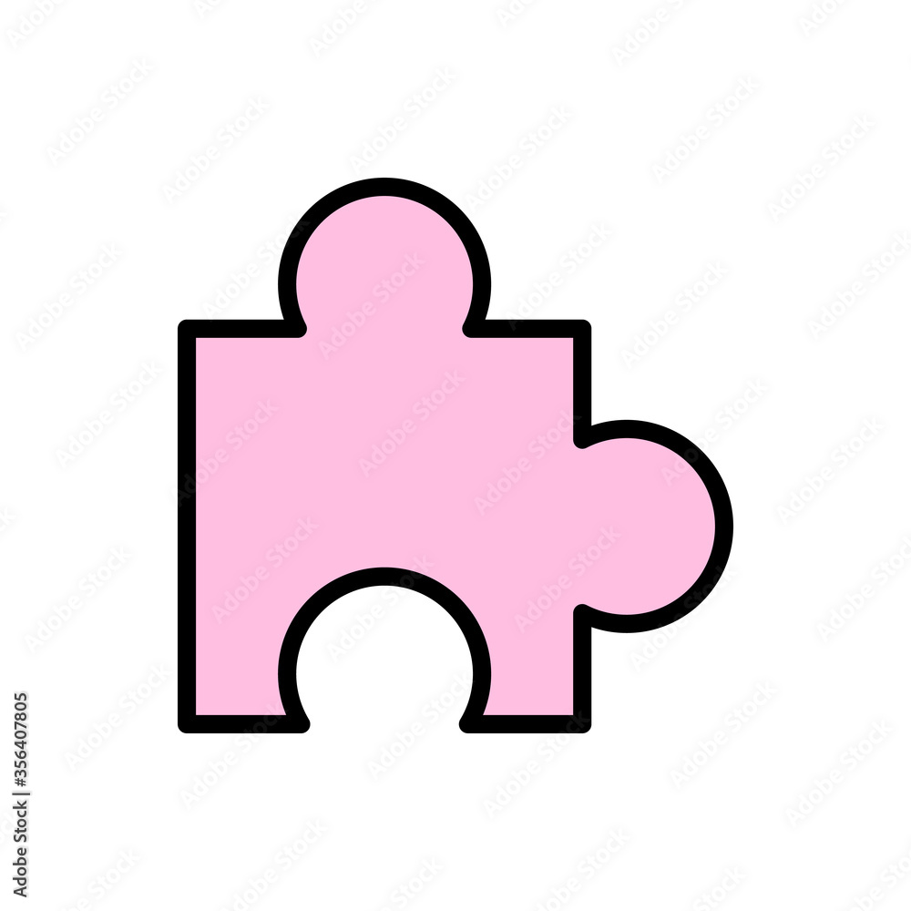 Poster puzzle, toy icon. simple color with outline vector elements of kindergarten icons for ui and ux, web
