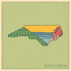 north carolina state map