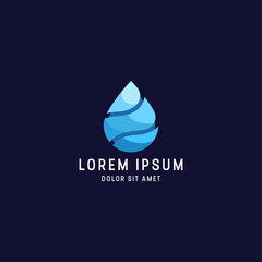 Awesome colorful water drop logo icon design template