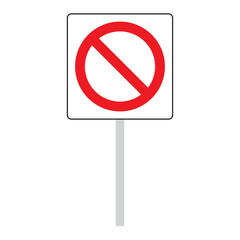 Signboards for traffic signs that are prohibited.