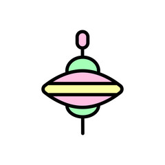 Fototapeta premium Toy, whirligig icon. Simple color with outline vector elements of kindergarten icons for ui and ux, website or mobile application