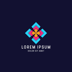 Obraz premium Awesome colorful abstract logo icon design template