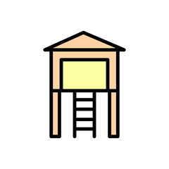 House, toy icon. Simple color with outline vector elements of kindergarten icons for ui and ux, website or mobile application