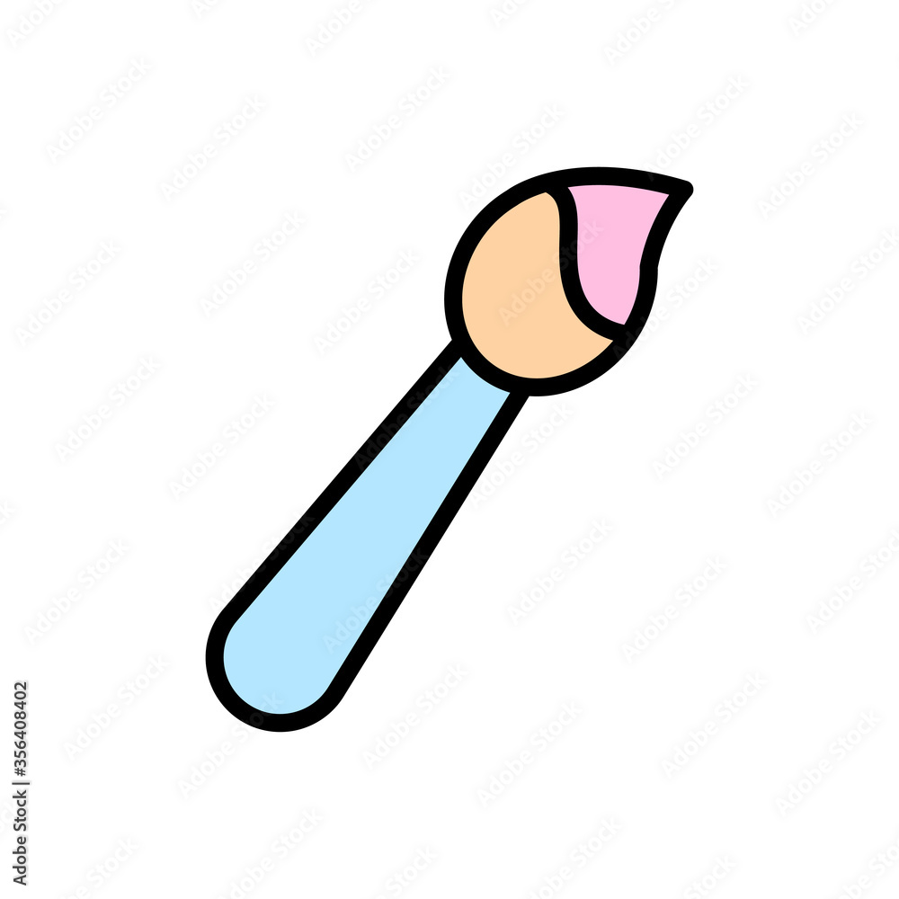 Poster brush, painter icon. simple color with outline vector elements of kindergarten icons for ui and ux, 