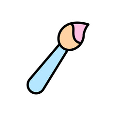 Brush, painter icon. Simple color with outline vector elements of kindergarten icons for ui and ux, website or mobile application