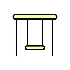 Swing, toy icon. Simple color with outline vector elements of kindergarten icons for ui and ux, website or mobile application
