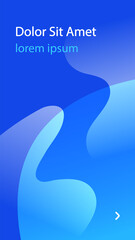 Abstract gradient wavy background texture. Vertical layout. Vibrant gradient background for smartphones mobile phones, for mobile app, ui, design theme. Vector template