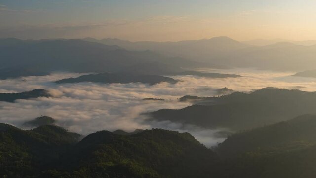 view of  Monk Lui Luang, Doi Thule, Tak province, Thailand, 1350 msl