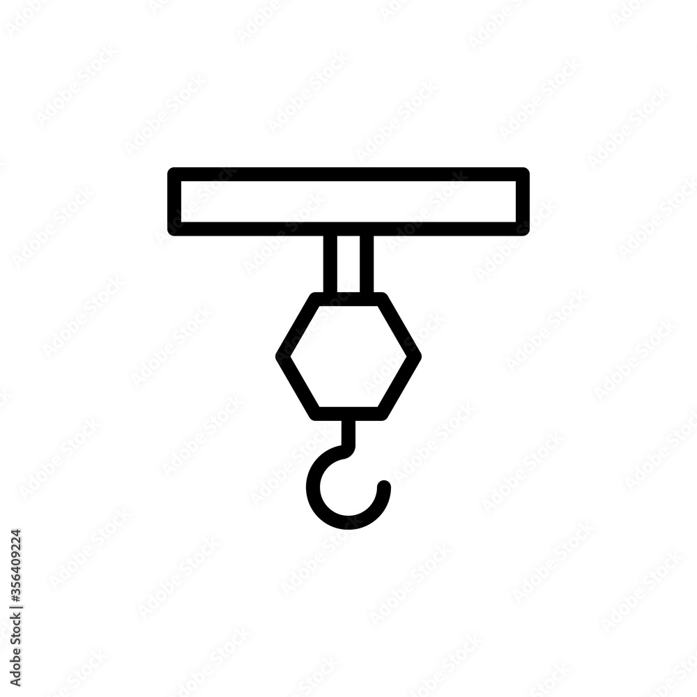 Poster hook, manufacturing icon. simple line, outline vector elements of production icons for ui and ux, we
