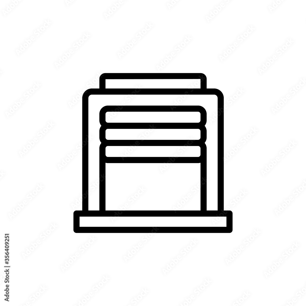 Poster warehouse, manufacturing icon. simple line, outline vector elements of production icons for ui and u
