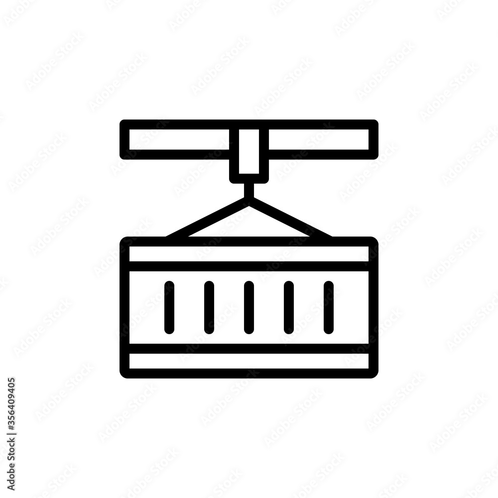 Aufkleber container, manufacturing icon. simple line, outline vector elements of production icons for ui and u