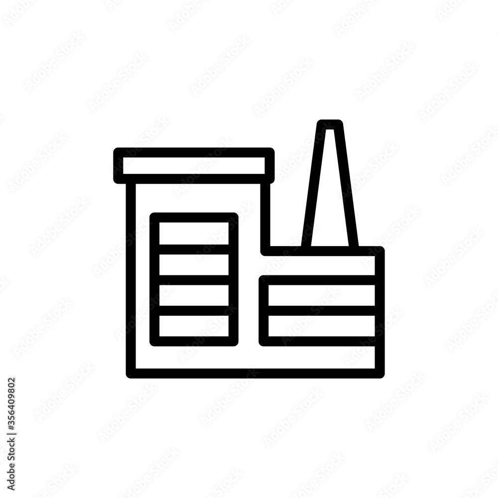 Poster factory, manufacturing icon. simple line, outline vector elements of production icons for ui and ux,