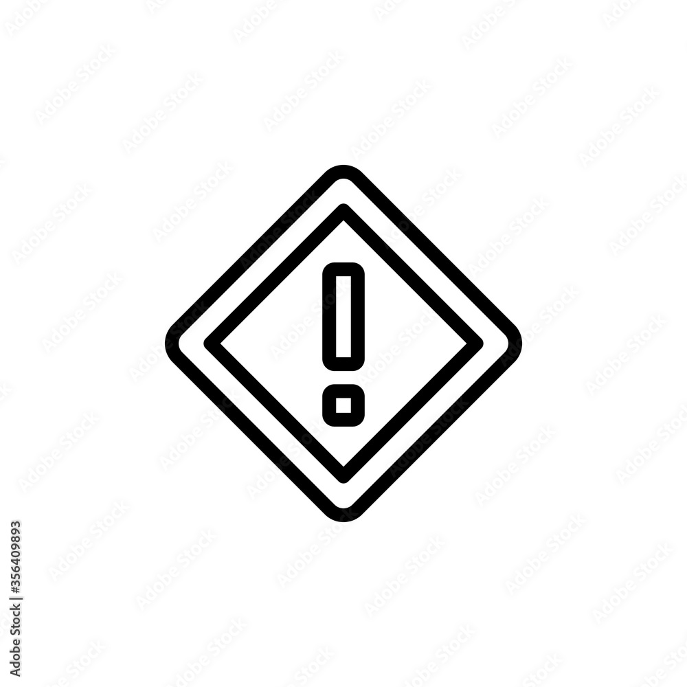 Poster warning, sign, manufacturing icon. simple line, outline vector elements of production icons for ui a