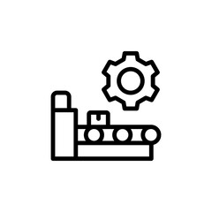 Assembly line, manufacturing icon. Simple line, outline vector elements of production icons for ui and ux, website or mobile application