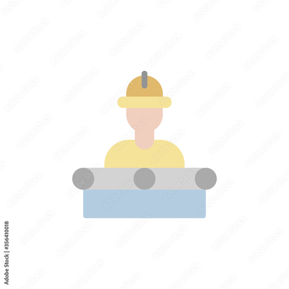 Poster worker, manufacturing icon. simple color vector elements of production icons for ui and ux, website 