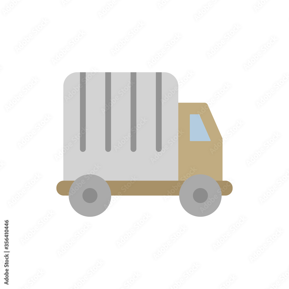 Poster truck, manufacturing icon. simple color vector elements of production icons for ui and ux, website o