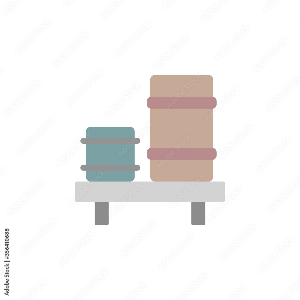 Poster container, manufacturing icon. simple color vector elements of production icons for ui and ux, websi