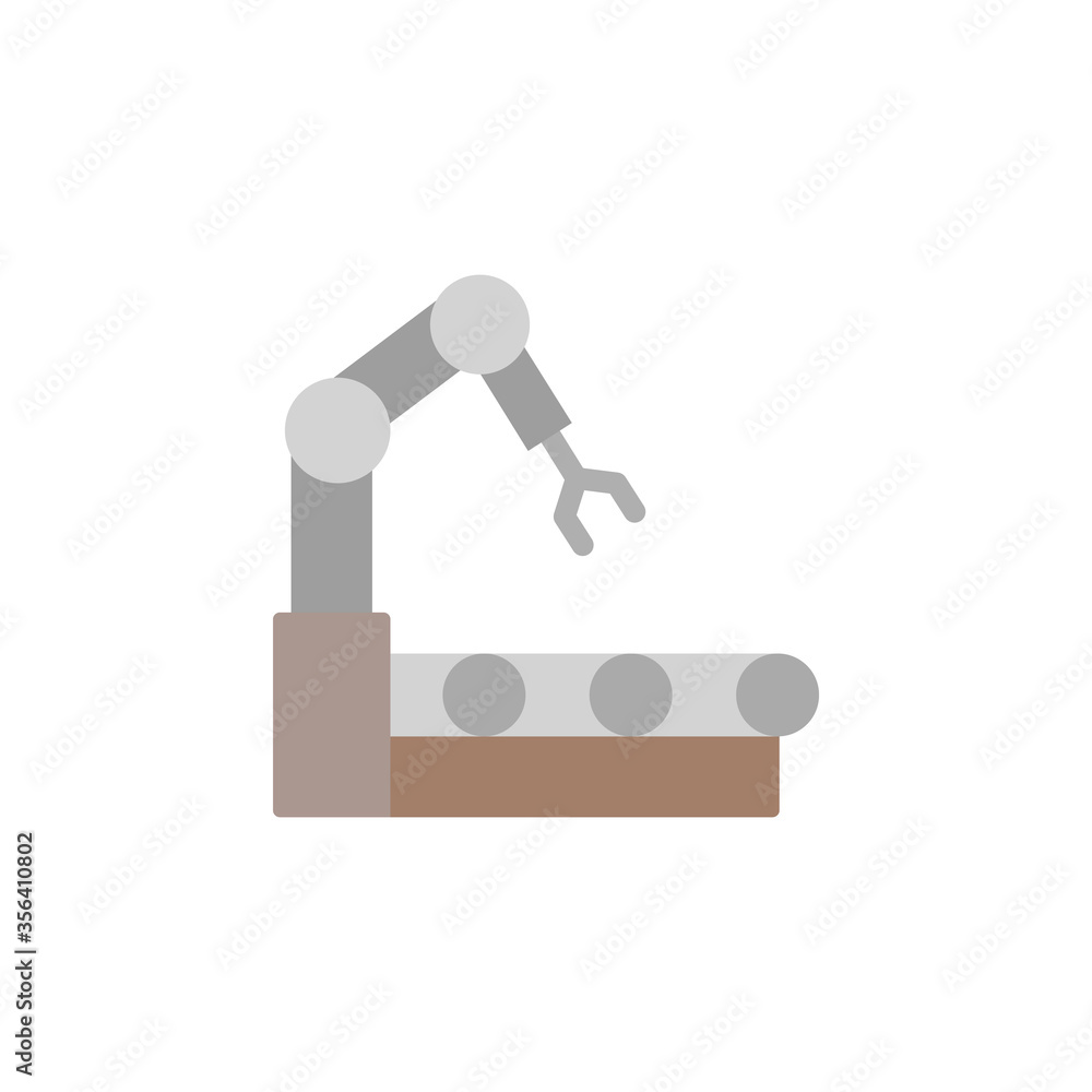 Poster assembly line, manufacturing icon. simple color vector elements of production icons for ui and ux, w