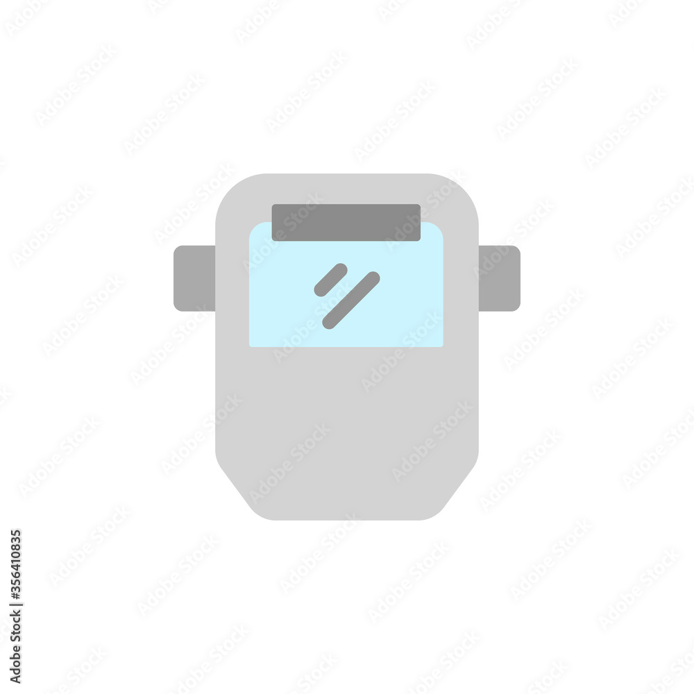 Poster welding mask, manufacturing icon. simple color vector elements of production icons for ui and ux, we