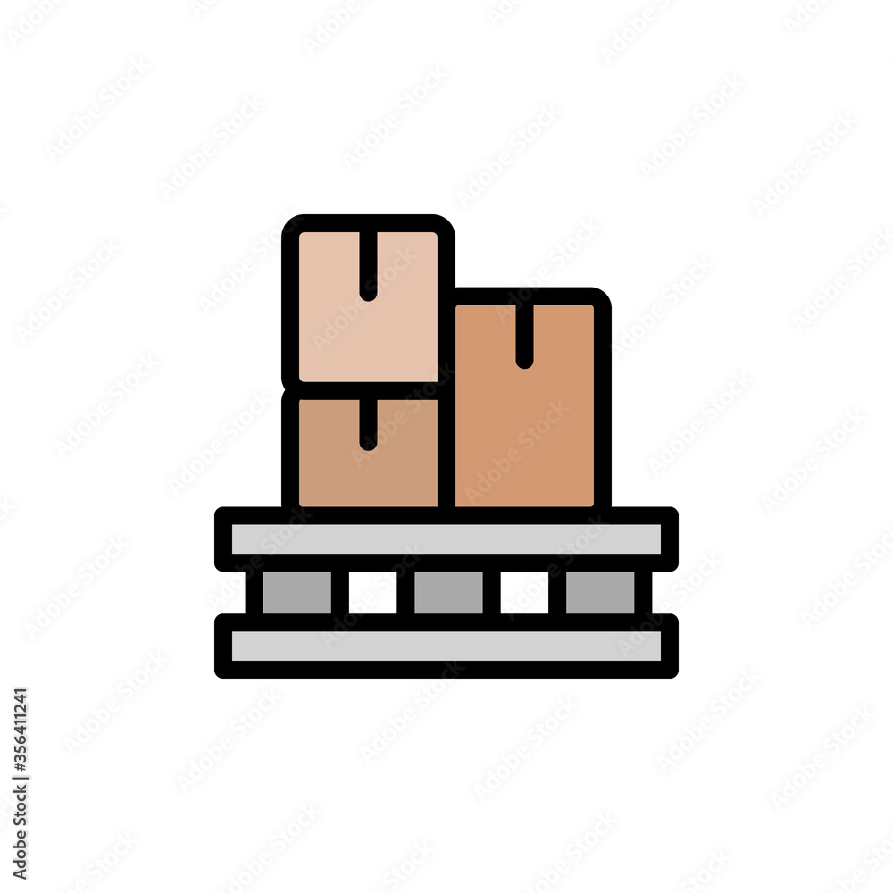 Poster stock, manufacturing icon. simple color with outline vector elements of production icons for ui and 