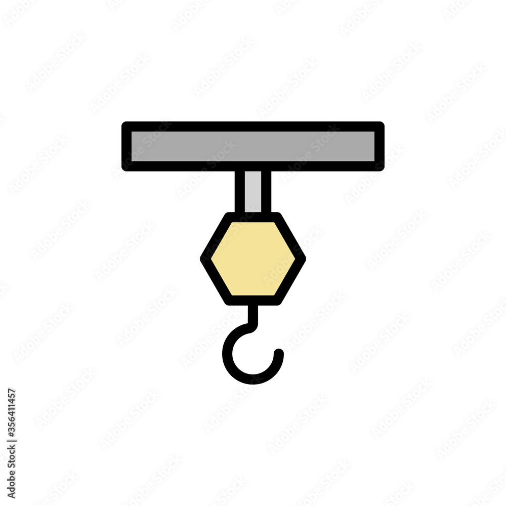 Poster hook, manufacturing icon. simple color with outline vector elements of production icons for ui and u