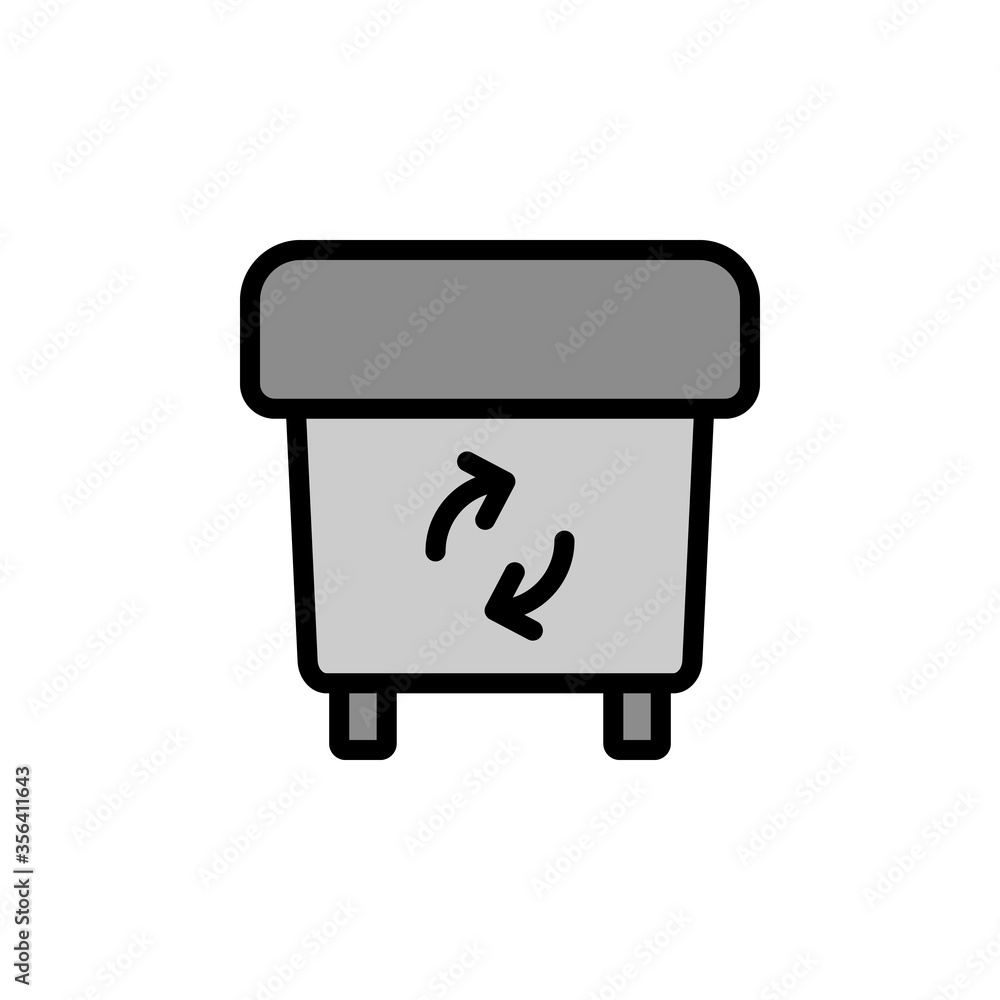 Poster recycling, manufacturing icon. simple color with outline vector elements of production icons for ui 