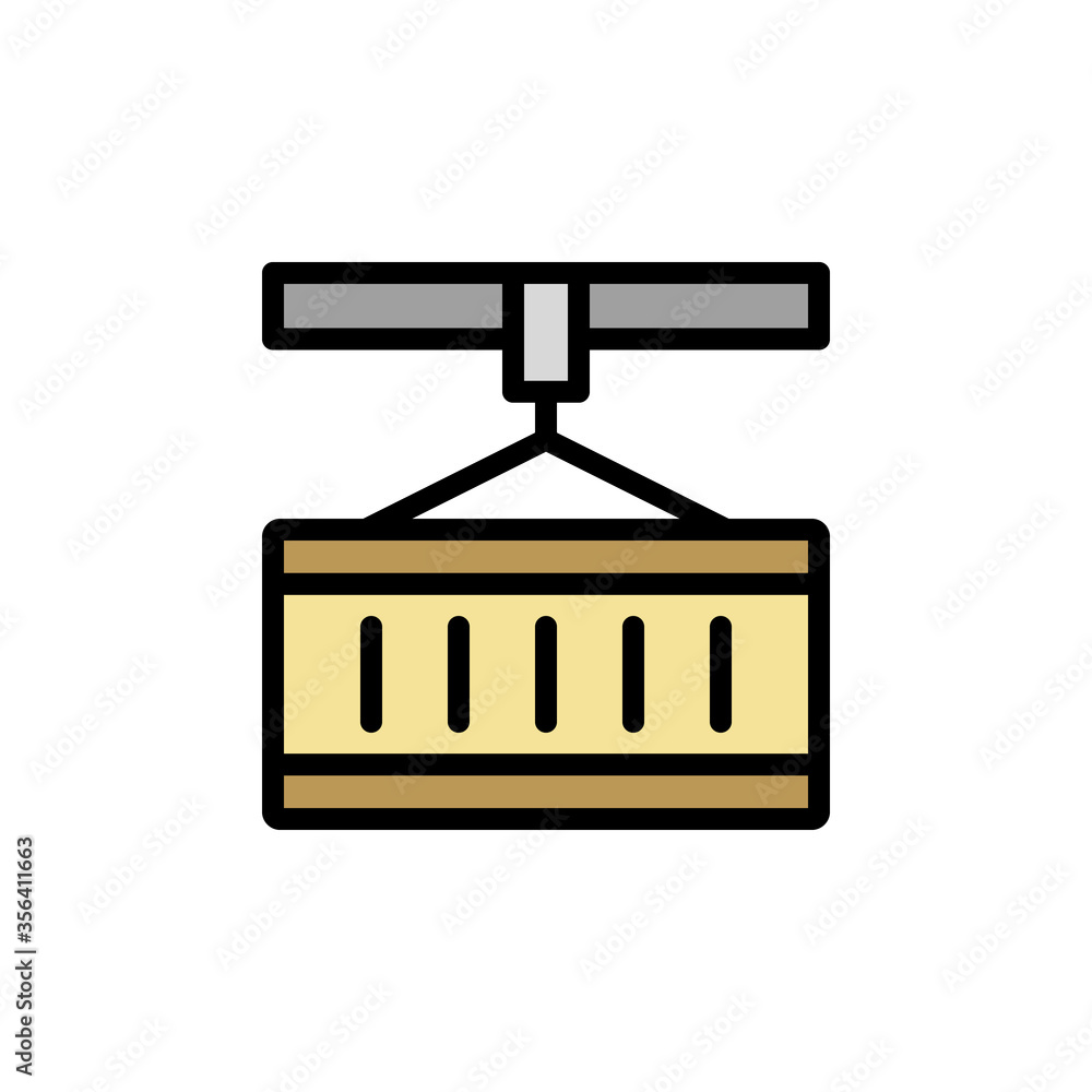 Poster container, manufacturing icon. simple color with outline vector elements of production icons for ui 