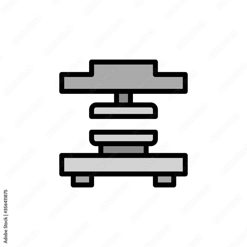 Poster press, manufacturing icon. simple color with outline vector elements of production icons for ui and 