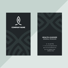 Business card template horizontal