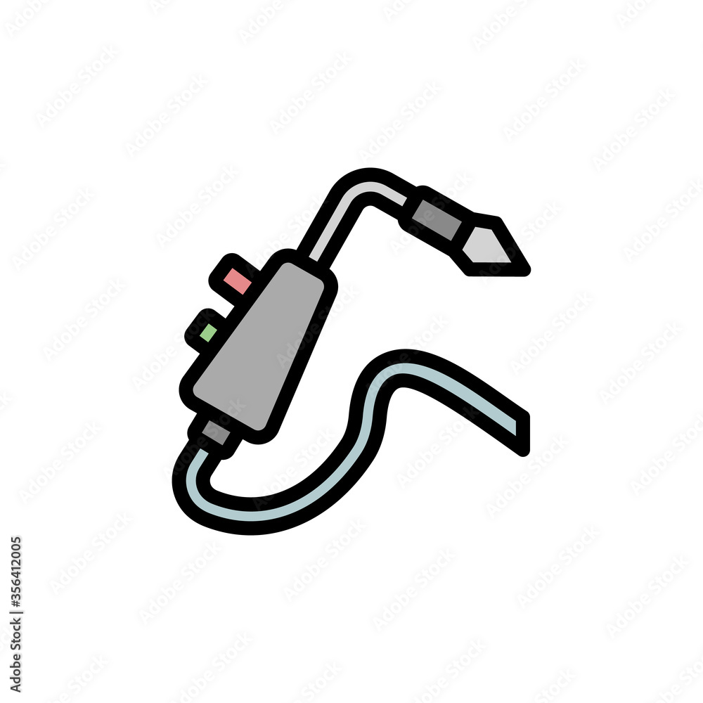 Poster soldering, manufacturing icon. simple color with outline vector elements of production icons for ui 