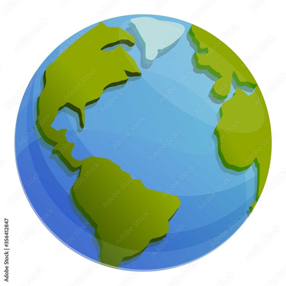 Aufkleber geodesy globe icon. cartoon of geodesy globe vector icon for web design isolated on white background