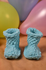 children's hand-made knitted shoes