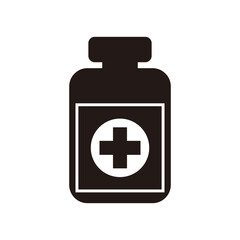 medicine bottle icon vector illustration sign