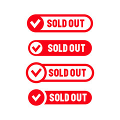 Stamp with text sold out inside,vector illustration Sold out sign or stamp on white background, vector illustration